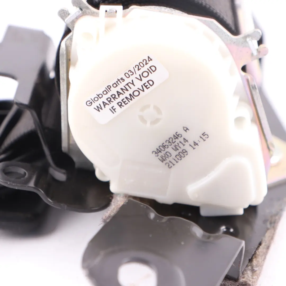 BMW F07 GT Cinturón Seguridad Trasero Derecho Cinturón Superior Negro - SKU 7233529 - Número de pieza 7233529