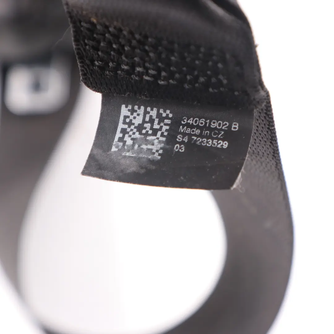 BMW F07 GT Cinturón Seguridad Trasero Derecho Cinturón Superior Negro - SKU 7233529 - Número de pieza 7233529