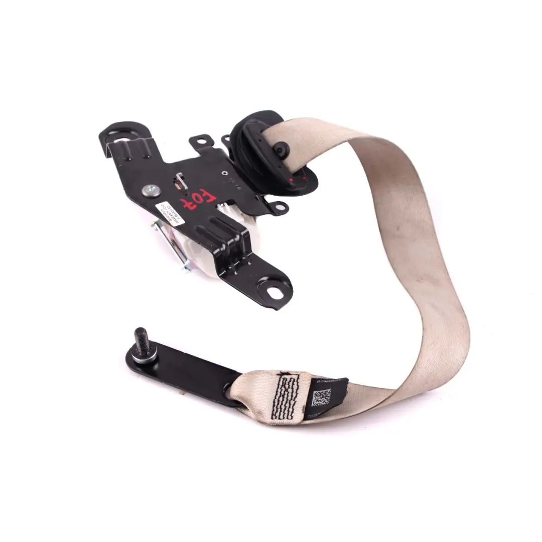 Seatbelt Upper Belt Safety Rear Right Elfenbeinweiss Ivory White to BMW F07 with Part number 7233532 BMW F07 Seatbelt Upper Belt Safety Rear Right Elfenbeinweiss Ivory White - SKU 7233532 - Part number 7233532