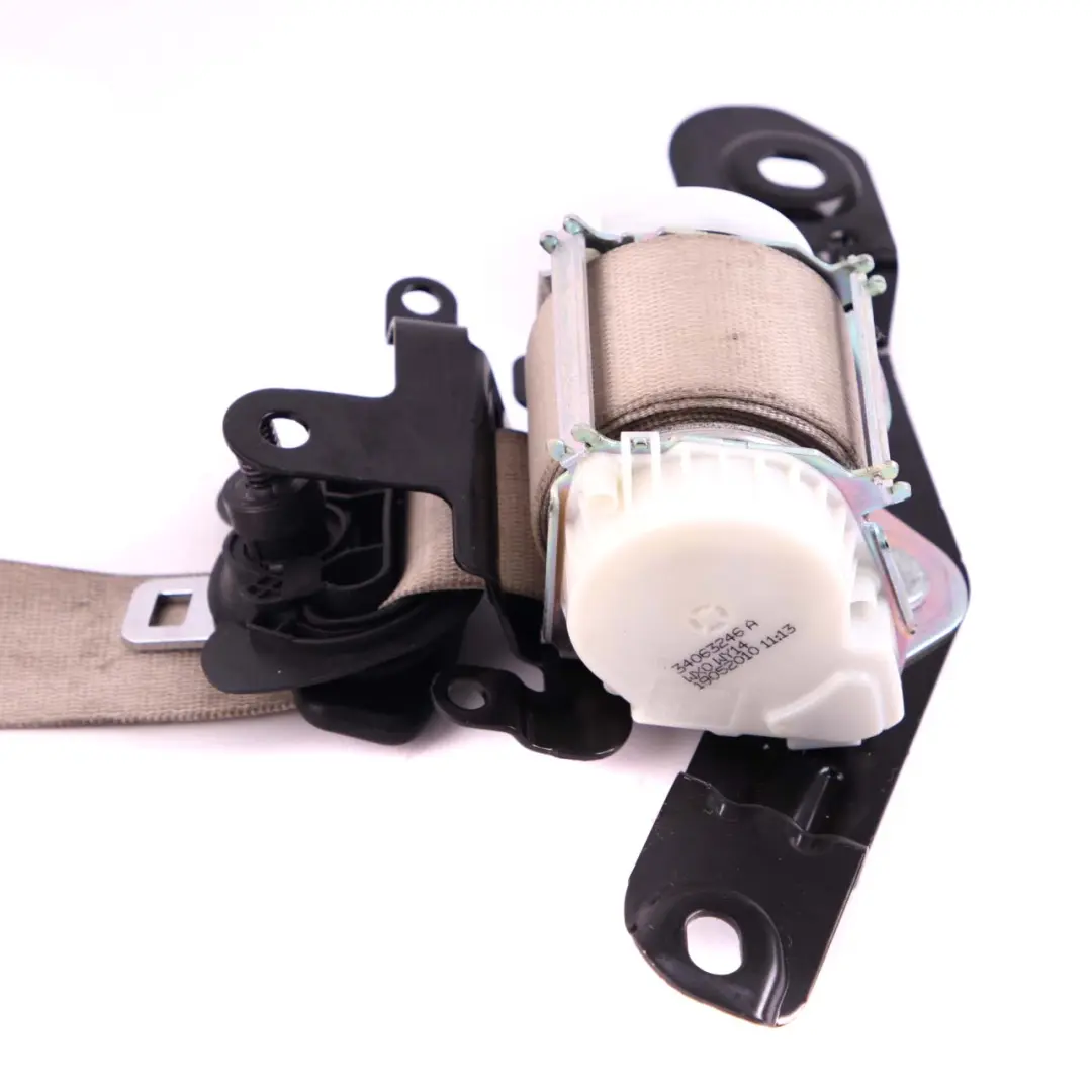 Seatbelt Upper Belt Safety Rear Right Elfenbeinweiss Ivory White to BMW F07 with Part number 7233532 BMW F07 Seatbelt Upper Belt Safety Rear Right Elfenbeinweiss Ivory White - SKU 7233532 - Part number 7233532