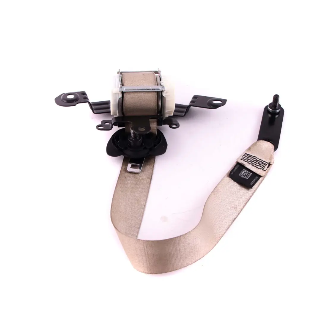 Seatbelt Upper Belt Safety Rear Right Elfenbeinweiss Ivory White to BMW F07 with Part number 7233532 BMW F07 Seatbelt Upper Belt Safety Rear Right Elfenbeinweiss Ivory White - SKU 7233532 - Part number 7233532