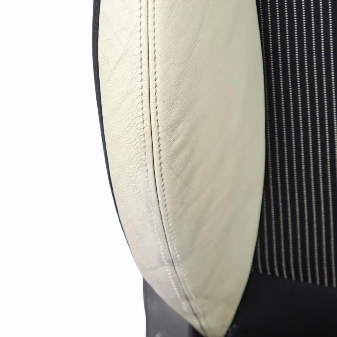 Seats Mini Cooper R56 Sport Fabric Cloth/Leather Cream White Front Rear Seat to with Part number 7233760 Seats Mini Cooper R56 Sport Fabric Cloth/Leather Cream White Front Rear Seat - SKU 7233760-1 - Part number 7233760