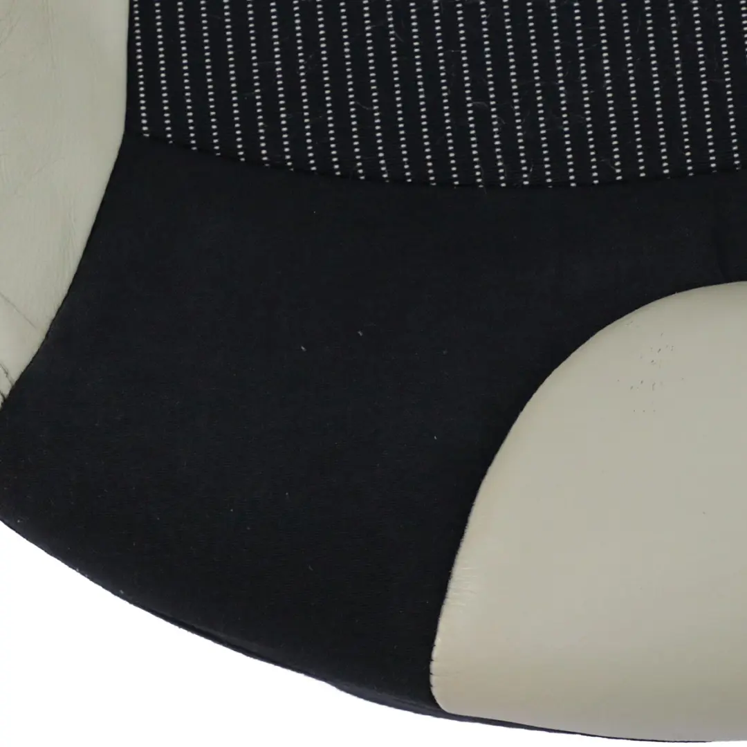 Mini Cooper R56 R57 Front Right O/S Sport Seat Cover Half Leather Cream White - SKU 7233760-2 - Part number 7233760