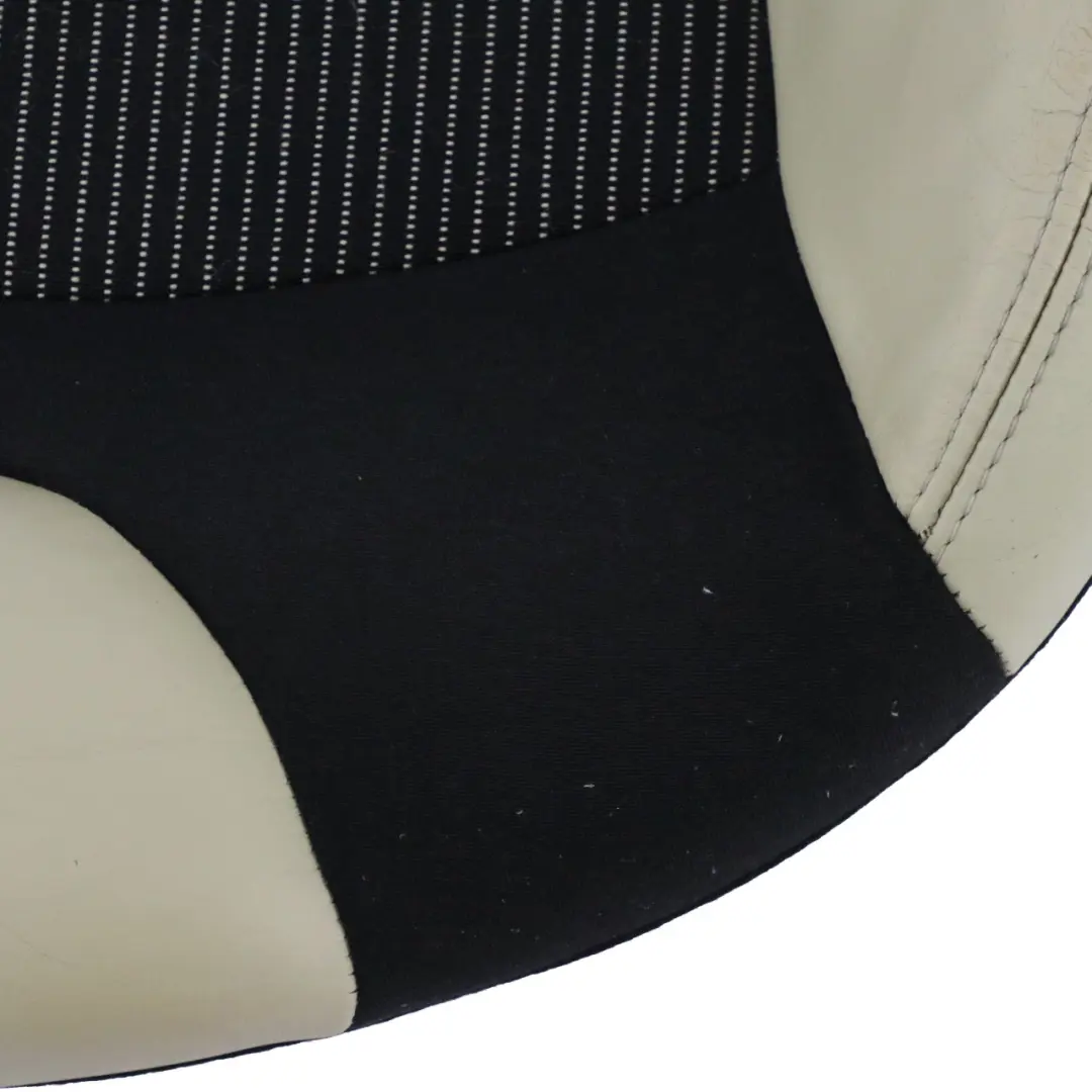 Mini Cooper R56 R57 Front Right O/S Sport Seat Cover Half Leather Cream White - SKU 7233760-2 - Part number 7233760
