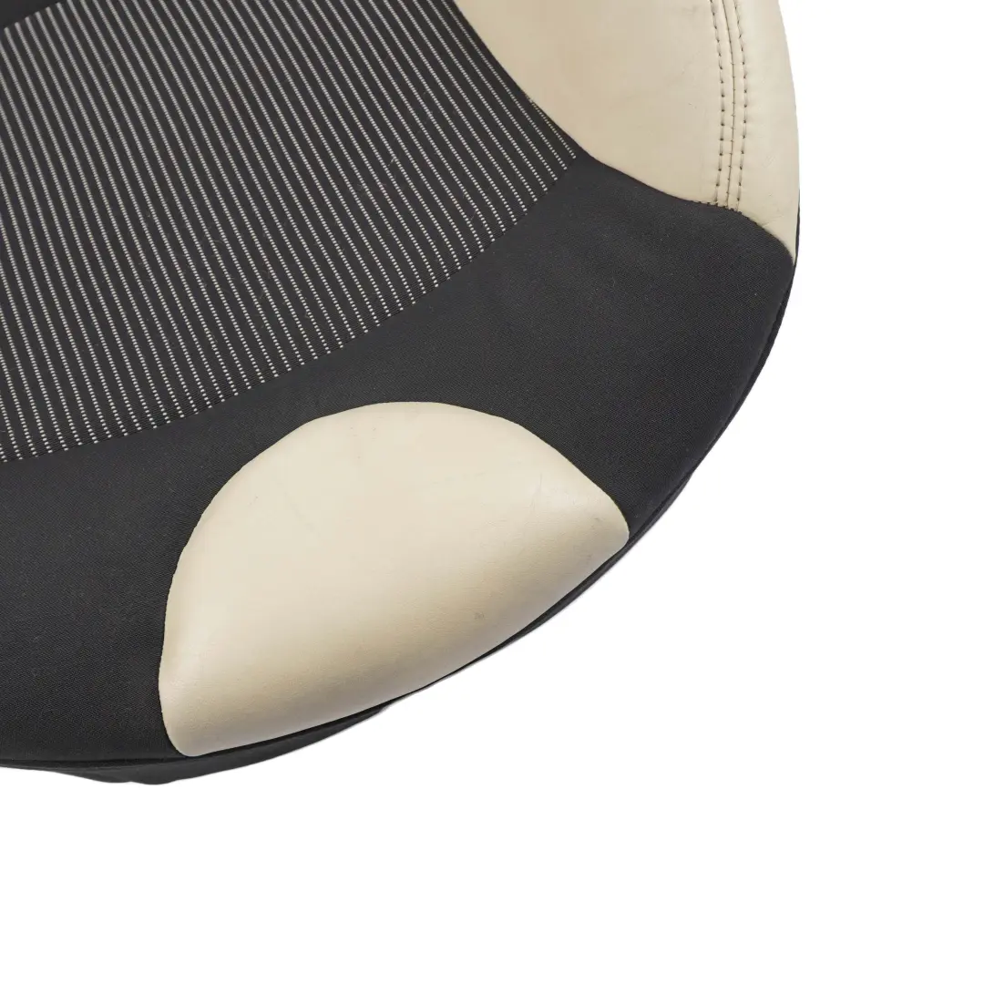 Mini Cooper R56 R57 Front Right O/S Sport Seat Cover Half Leather Cream White - SKU 7233760 - Part number 7233760