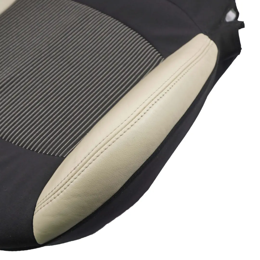 Mini Cooper R56 R57 Front Right O/S Sport Seat Cover Half Leather Cream White - SKU 7233760 - Part number 7233760