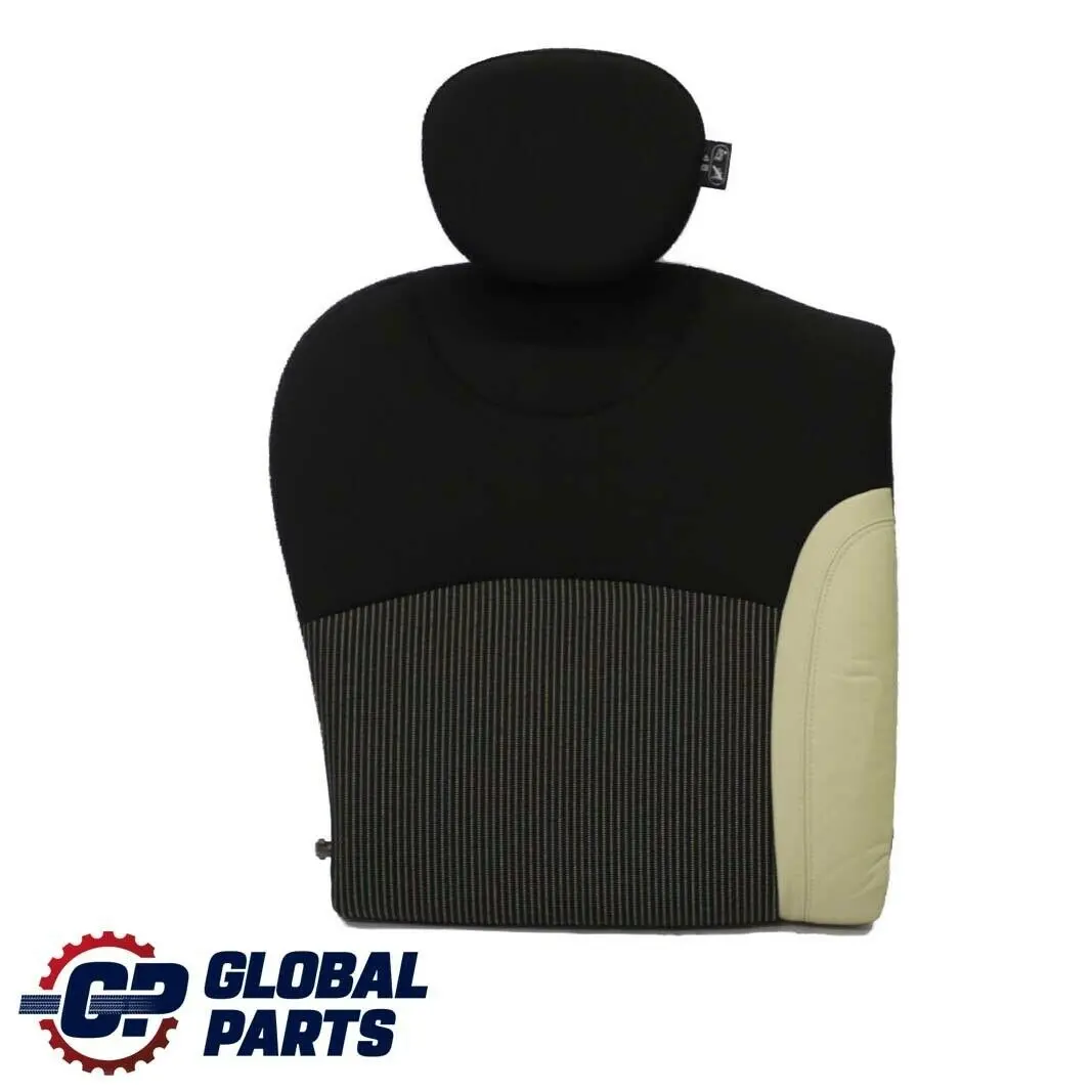 Bezug Lehne Stoff / Leder Hinten Rechts Sitz Cream White für Mini Cooper One R56 mit Teilenummer 7233792 Mini Cooper One R56 Bezug Lehne Stoff / Leder Hinten Rechts Sitz Cream White - SKU 7233792 - Teilenummer 7233792