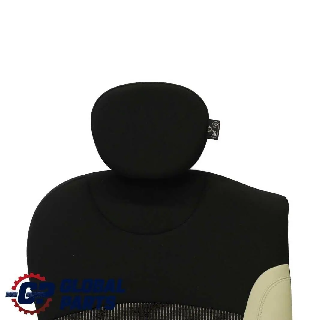 Mini Cooper One R56 Rear Right O/S Seat Backrest Cloth / Leather Cream White - SKU 7233792 - Part number 7233792
