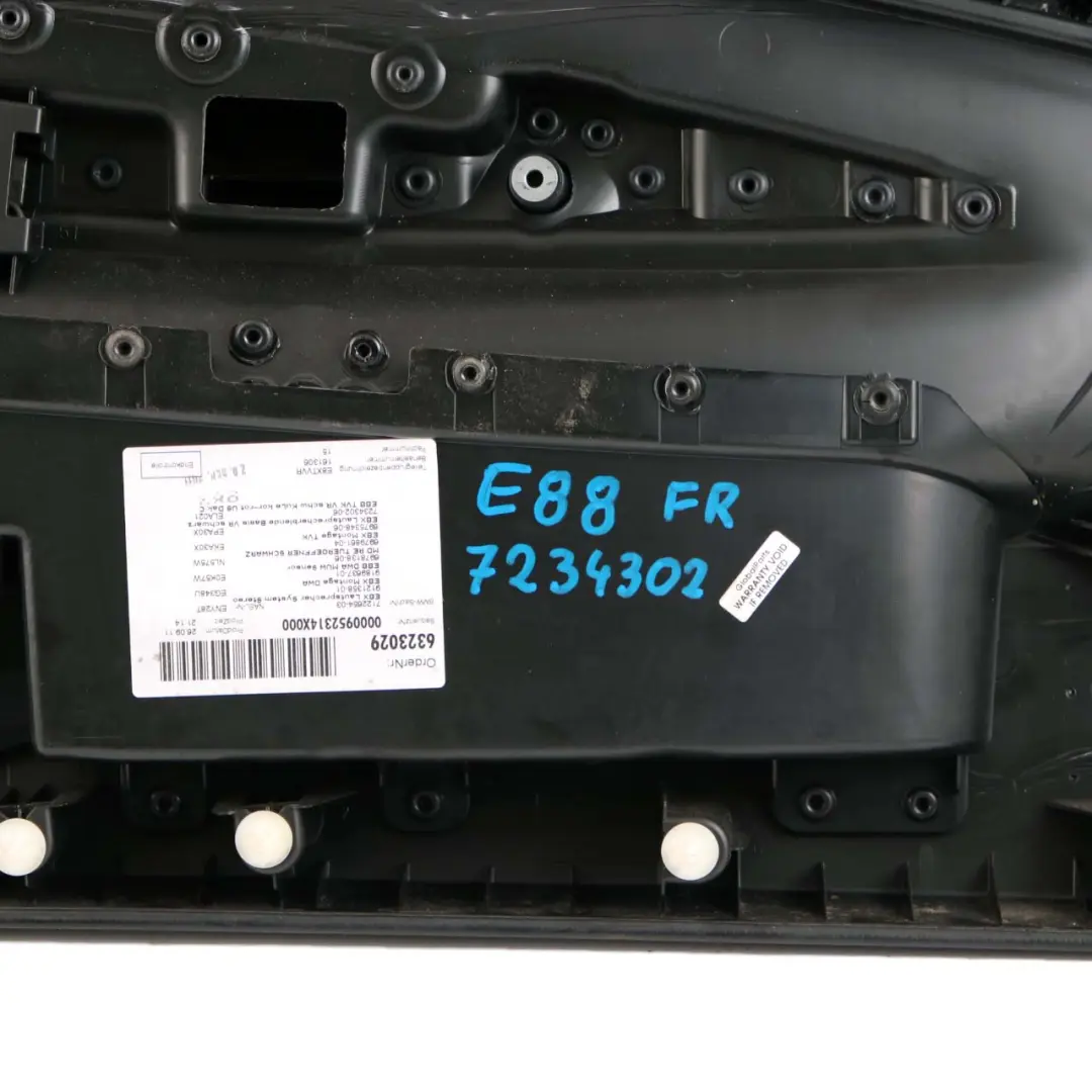 Front Right O/S Trim Panel Door Card Leather Coral Red to BMW 1 E88 Cabrio with Part number 7234302 BMW 1 E88 Cabrio Front Right O/S Trim Panel Door Card Leather Coral Red - SKU 7234302 - Part number 7234302