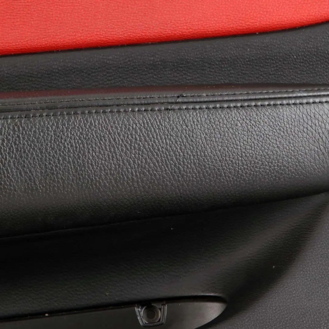 Front Right O/S Trim Panel Door Card Leather Coral Red to BMW 1 E88 Cabrio with Part number 7234302 BMW 1 E88 Cabrio Front Right O/S Trim Panel Door Card Leather Coral Red - SKU 7234302 - Part number 7234302
