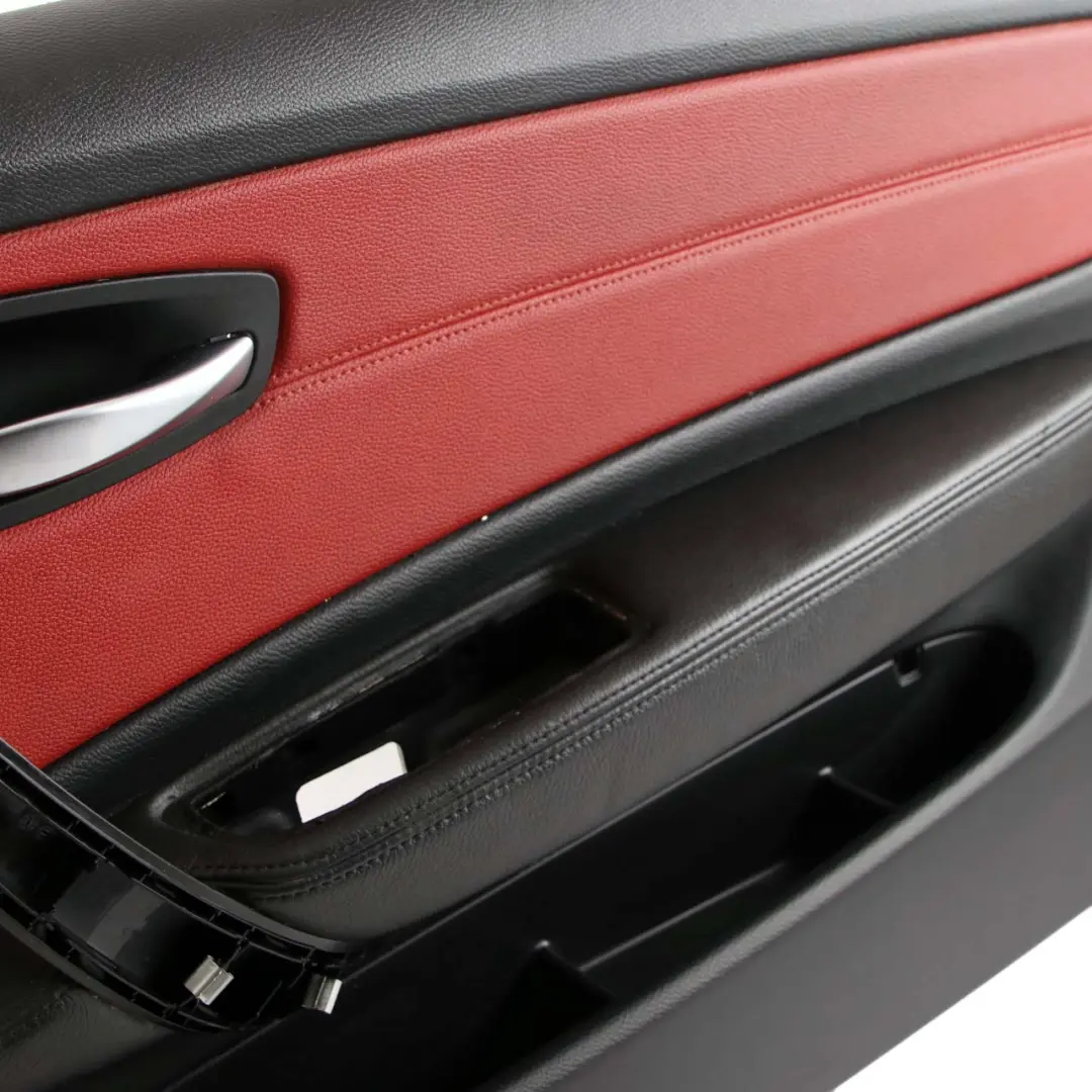 Front Right O/S Trim Panel Door Card Leather Coral Red to BMW 1 E88 Cabrio with Part number 7234302 BMW 1 E88 Cabrio Front Right O/S Trim Panel Door Card Leather Coral Red - SKU 7234302 - Part number 7234302