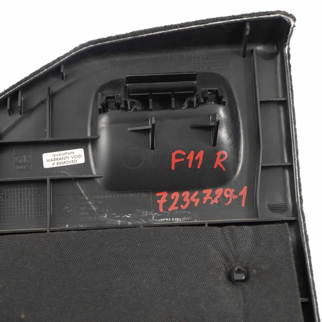 Stivale Tronco Copertura Pannello Flap Destra Bagagli per BMW F11 con numero di parte 9168494 BMW F11 Stivale Tronco Copertura Pannello Flap Destra Bagagli - SKU 7234729 - Numero di parte 9168494