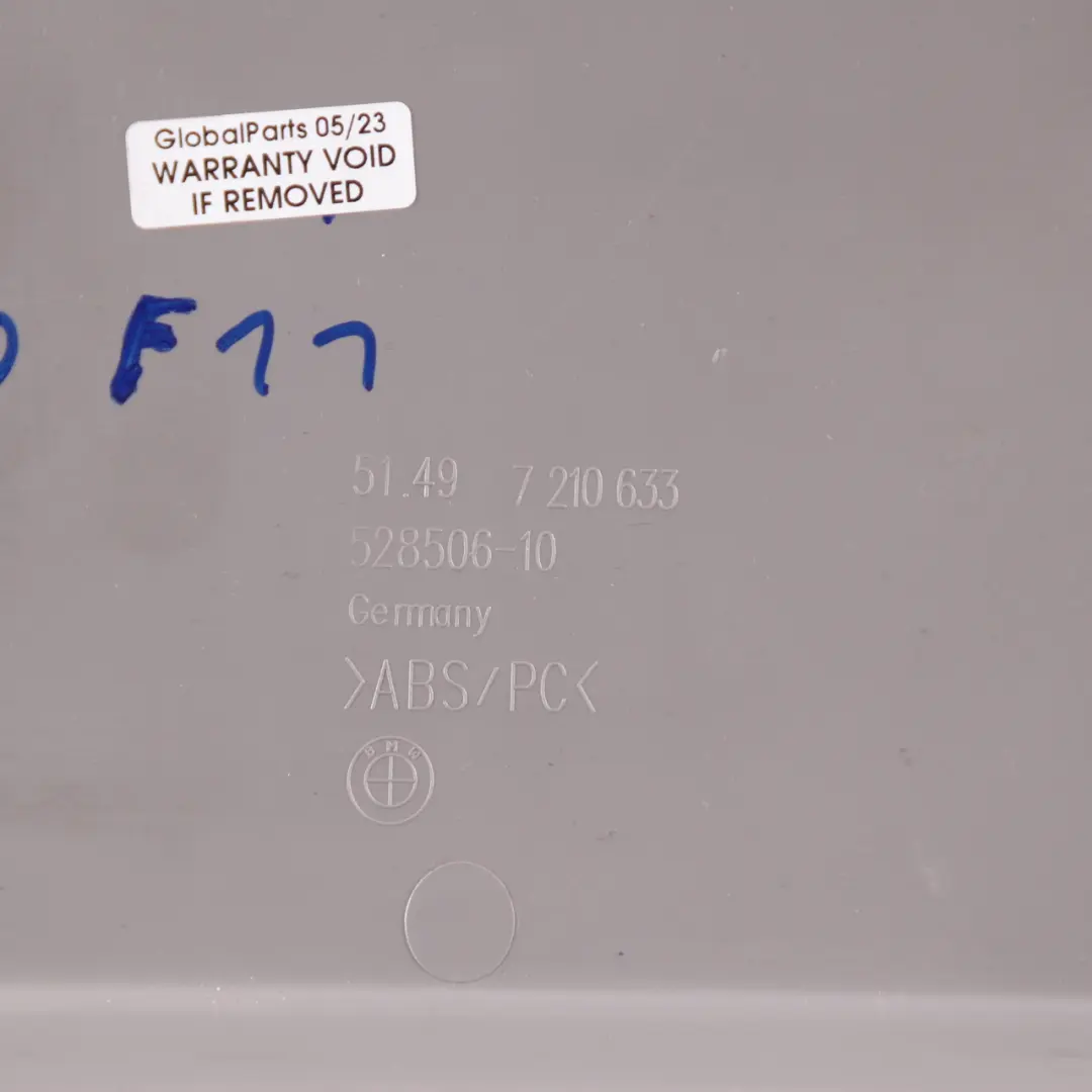 Boot Tailgate Trunk Panel Window Top Everest Grey 7210633 to BMW 5 F11 Touring with Part number 7234780 BMW 5 F11 Touring Boot Tailgate Trunk Panel Window Top Everest Grey 7210633 - SKU 7234780 - Part number 7234780