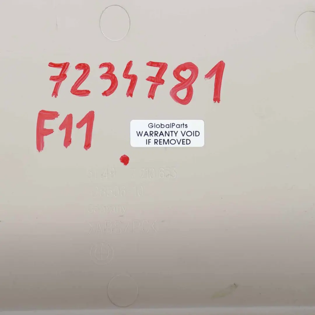 Osłona Klapy Bagażnika Górna Oyster do BMW F11 o numerze 7234781 BMW F11 Osłona Klapy Bagażnika Górna Oyster - SKU 7234781 - Numer Części 7234781