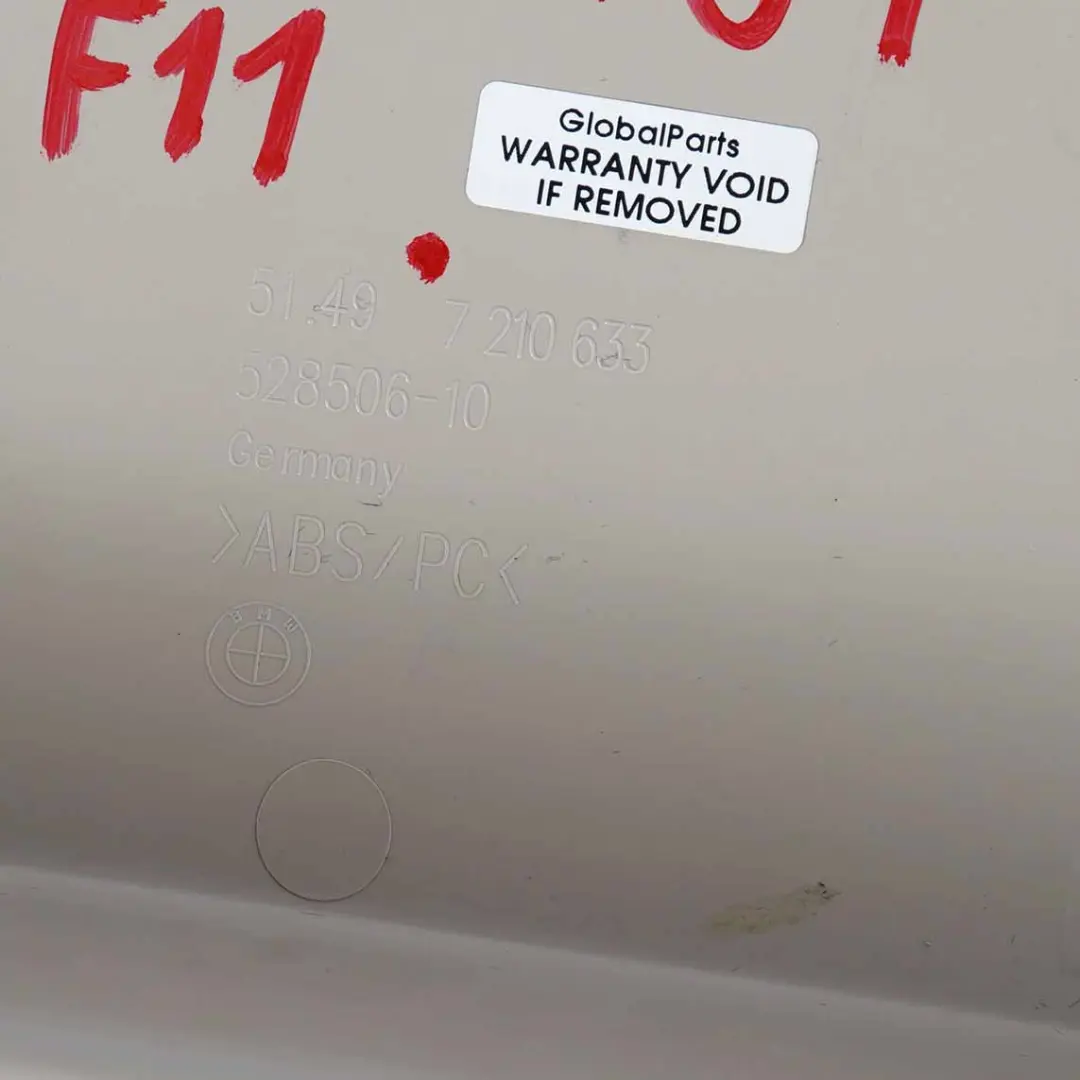 BMW F11 Osłona Klapy Bagażnika Górna Oyster - SKU 7234781 - Numer Części 7234781