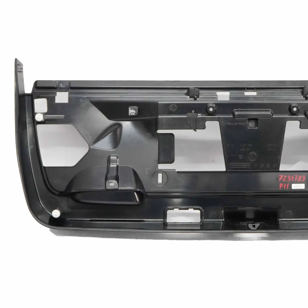 Boot Trunk Tail Lid Lower Trim Panel Black 7207038 to BMW F11 Touring with Part number 7234783 BMW F11 Touring Boot Trunk Tail Lid Lower Trim Panel Black 7207038 - SKU 7234783 - Part number 7234783