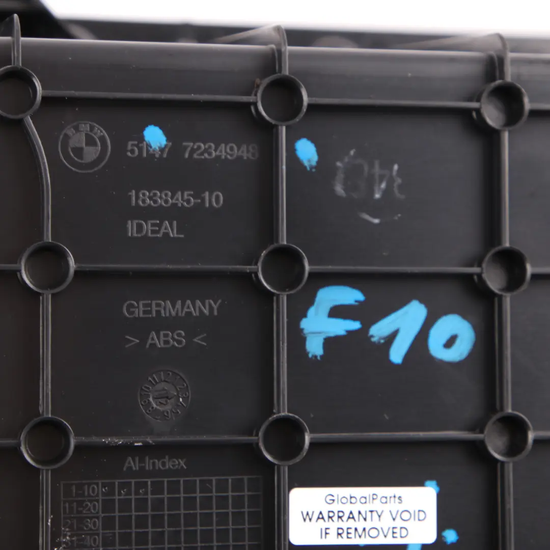 BMW F10 Trunk Floor Right O/S Storage Box Trim Panel Cover Carpet - SKU 7234948 - Part number 7234948