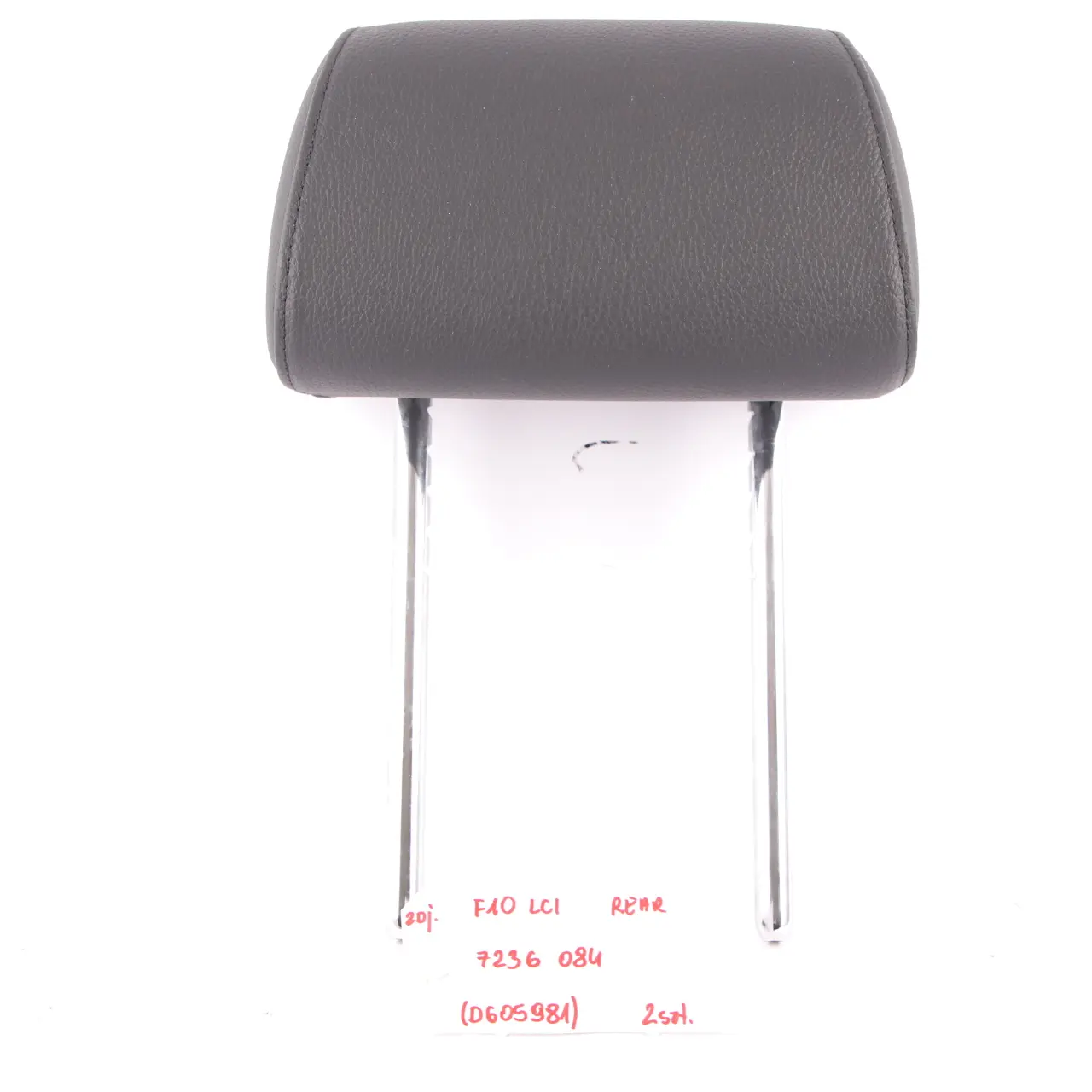 BMW F10 F11 Poggiatesta Sedile Posteriore Destro Pelle Dakota Nero 7236084