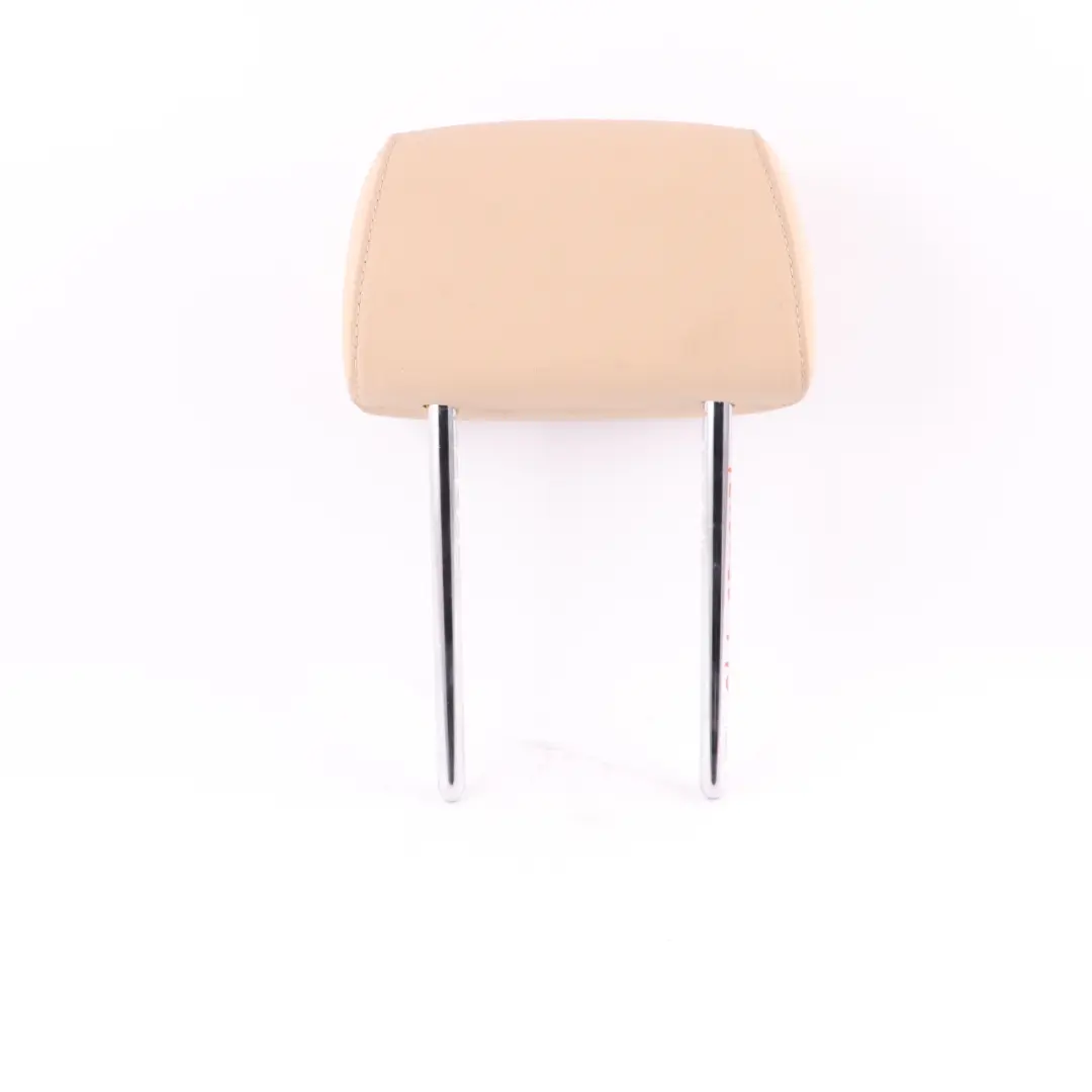 Headrest BMW F10 F11 Rear Seat Left Right Head Rest Leather Dakota Beige to Rear with Part number 7236085 Rear Headrest BMW F10 F11 Rear Seat Left Right Head Rest Leather Dakota Beige - SKU 7236085 - Part number 7236085