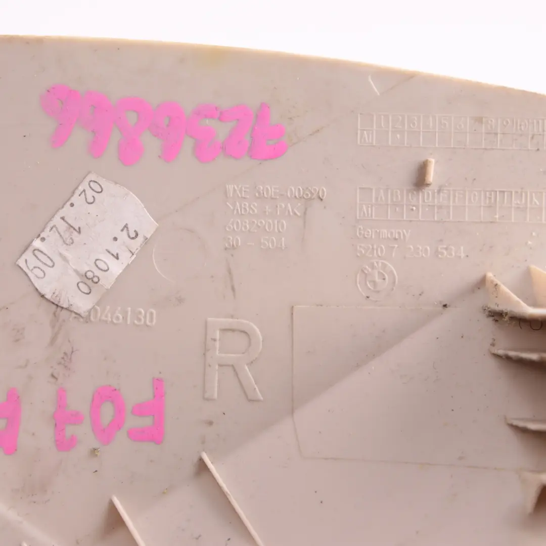 Trim Front Right O/S Switch Panel Cover Elfenbeinweiss 7230534 to BMW F07 GT Seat with Part number 7236866 BMW F07 GT Seat Trim Front Right O/S Switch Panel Cover Elfenbeinweiss 7230534 - SKU 7236866 - Part number 7236866