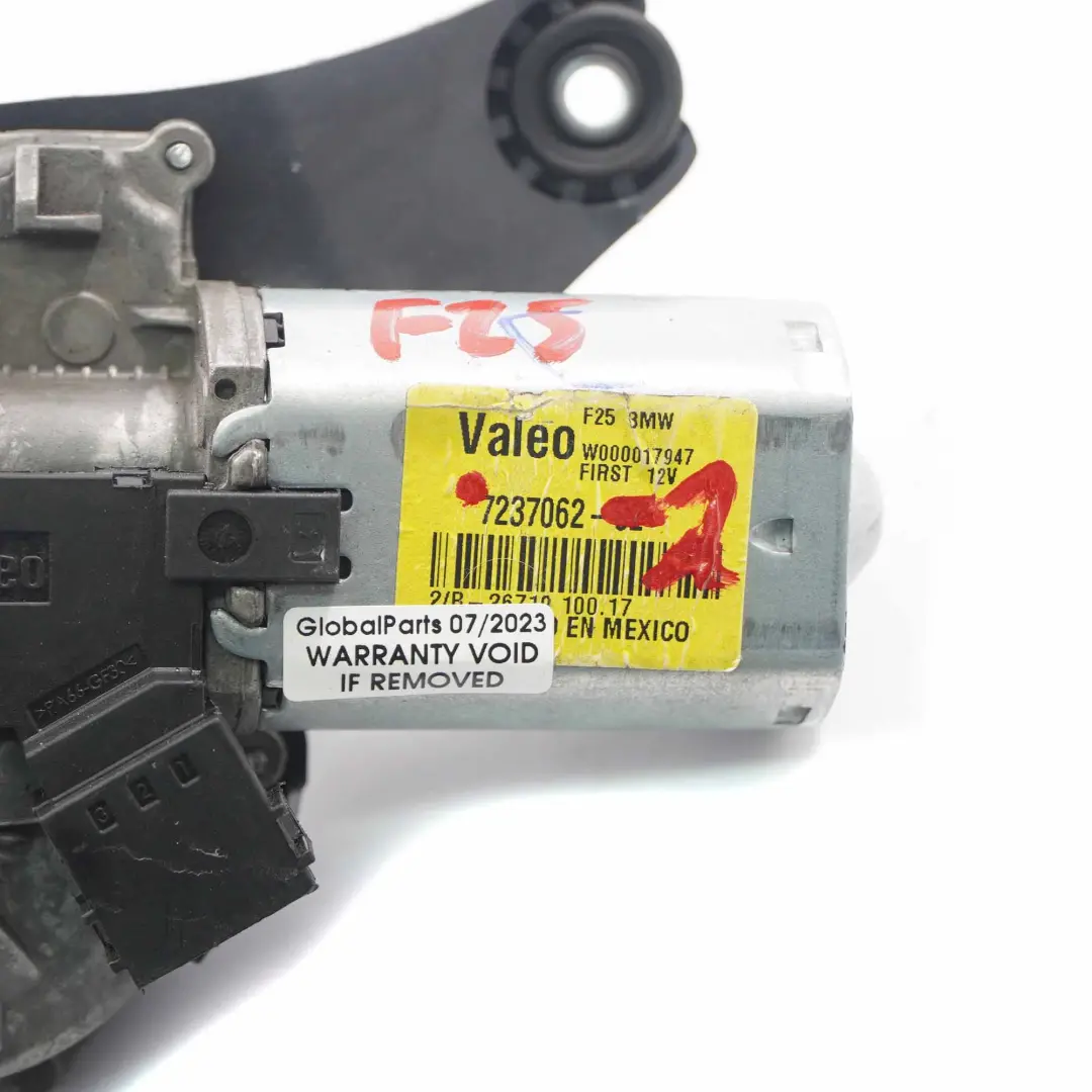 Rear Wiper Motor BMW X3 F25 Window Panel Control Unit Trunk Lid Tailgate - SKU 7237062-2 - Part number 7237062
