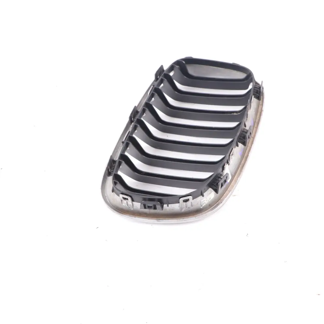 Front Left N/S Bumper Grille Centre Kidney Chrome Cover to BMW F20 F21 with Part number 7239021 BMW F20 F21 Front Left N/S Bumper Grille Centre Kidney Chrome Cover - SKU 7239021-4 - Part number 7239021