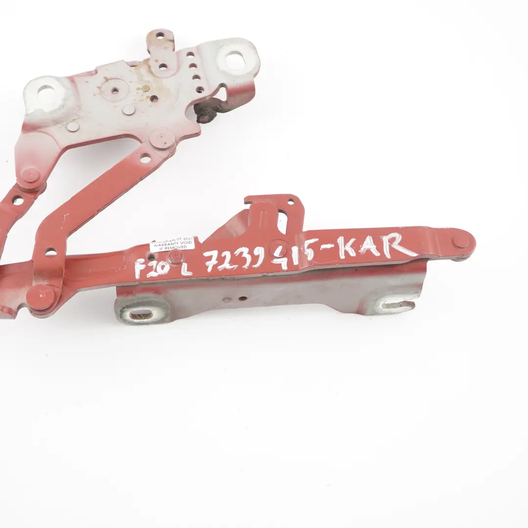 Front Bonnet Hood Hinge Left Karmesinrot Crimson Red - A61 to BMW F20 F30 F32 F80 with Part number 7286343 BMW F20 F30 F32 F80 Front Bonnet Hood Hinge Left Karmesinrot Crimson Red - A61 - SKU 7239415-KAR - Part number 7286343
