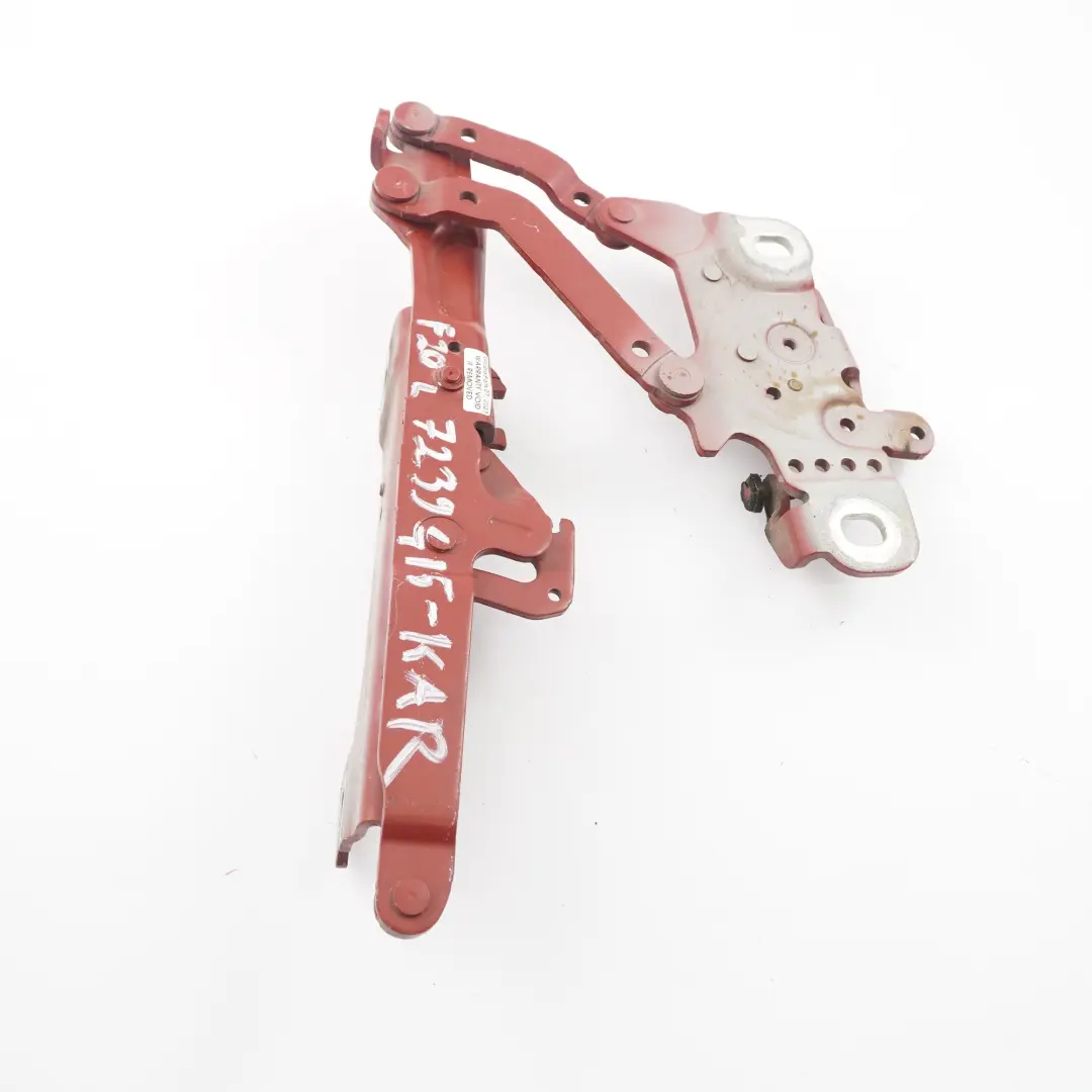 Capó delantero del capó bisagra izquierda Karmesinrot - A61 para BMW F20 F30 F32 F80 con número de pieza 7286343 BMW F20 F30 F32 F80 Capó delantero del capó bisagra izquierda Karmesinrot - A61 - SKU 7239415-KAR - Número de pieza 7286343