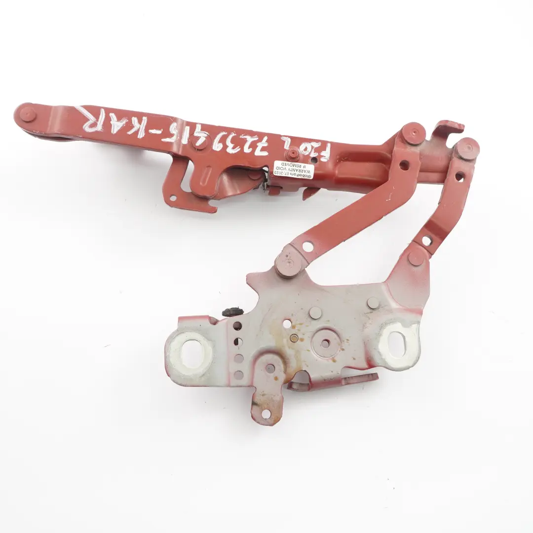 BMW F20 F30 F32 F80 Cerniera cofano anteriore sinistra Karmesinrot - A61 - SKU 7239415-KAR - Numero di parte 7286343