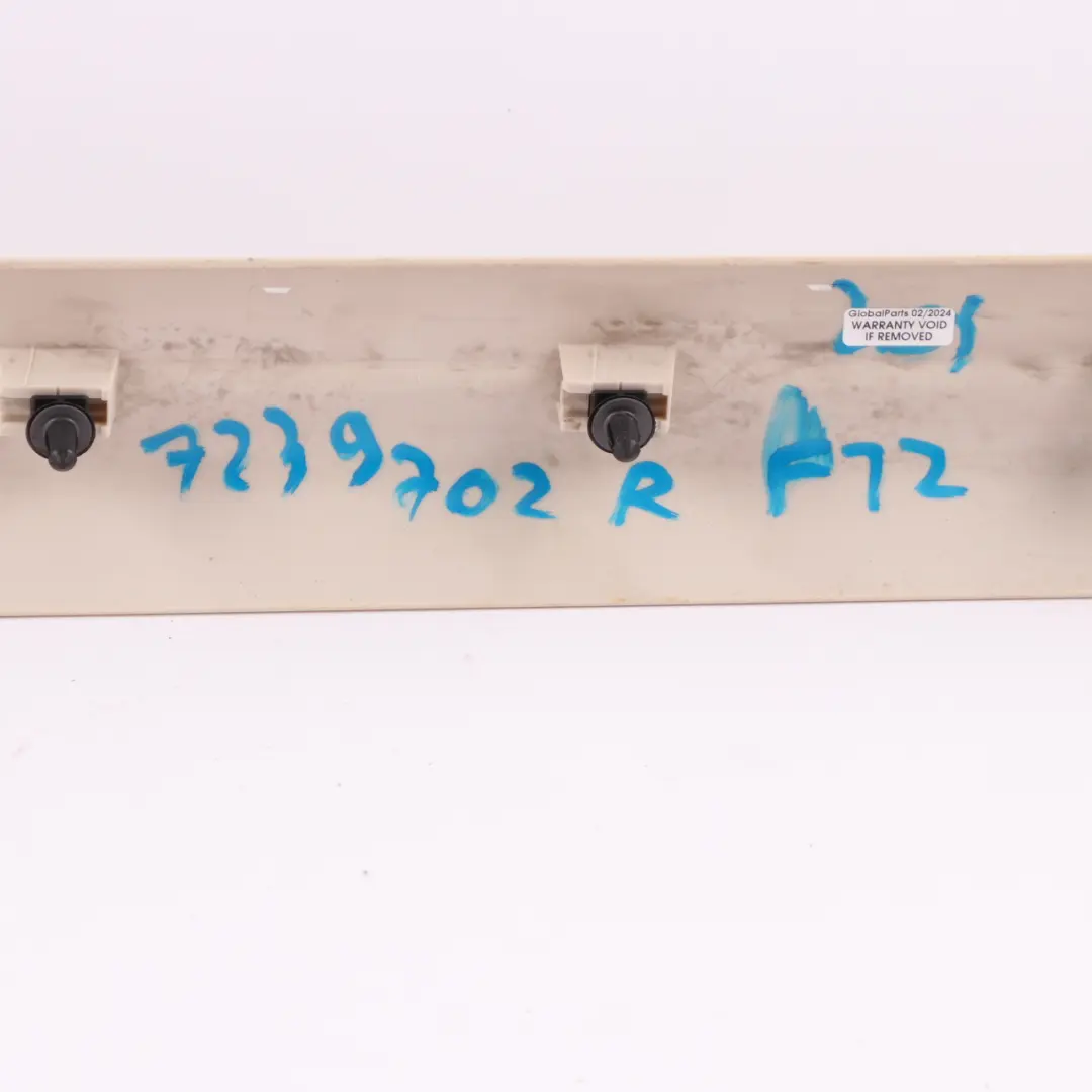 Entrance Strip BMW F12 F13 Door Cover Strip Interior Front Right O/S to with Part number 7239702 Entrance Strip BMW F12 F13 Door Cover Strip Interior Front Right O/S - SKU 7239702 - Part number 7239702