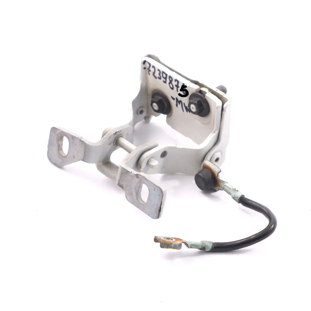 Trunk Lid Hinge Left N/S Mineral White - A96 to BMW F20 F21 LCI with Part number 7239875 BMW F20 F21 LCI Trunk Lid Hinge Left N/S Mineral White - A96 - SKU 7239875-MW - Part number 7239875