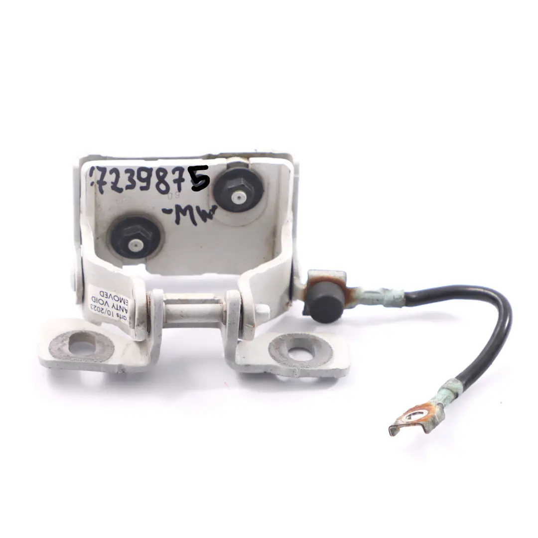 Trunk Lid Hinge Left N/S Mineral White - A96 to BMW F20 F21 LCI with Part number 7239875 BMW F20 F21 LCI Trunk Lid Hinge Left N/S Mineral White - A96 - SKU 7239875-MW - Part number 7239875