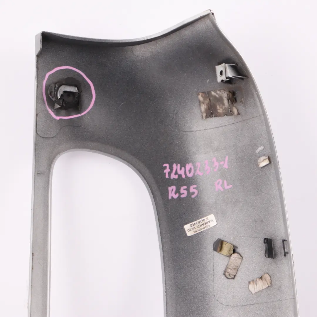 Mini Clubman R55 Tail Trim Rear Light Left Reflector Cover N/S Silver 2 7240231 - SKU 7240233-2 - Part number 7240233