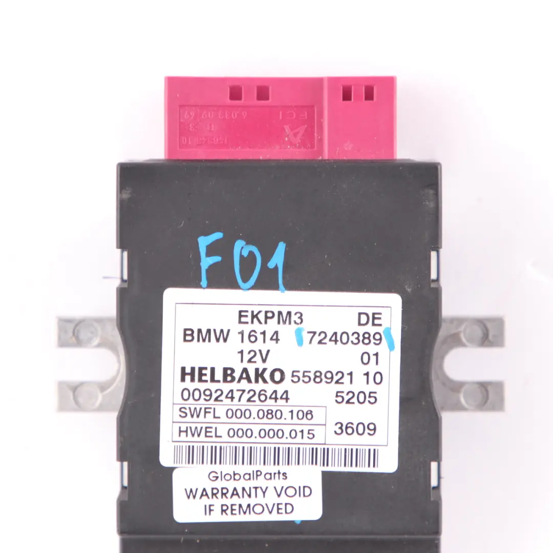 BMW F10 F11 Control Unit Module ECU For Fuel Pump - SKU 7240389 - Part number 7240389