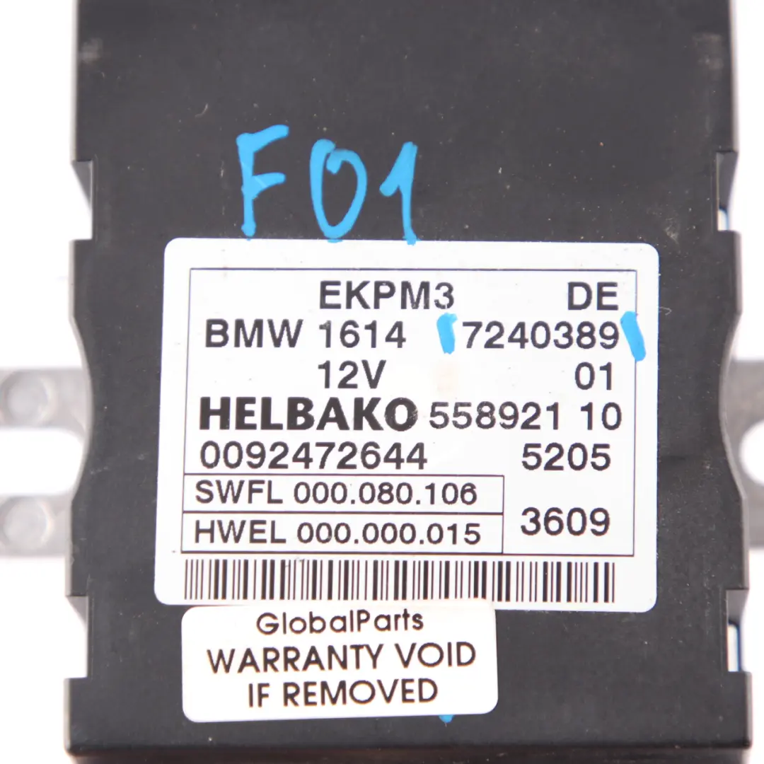 Steuergerät Modul ECU für Kraftstoffpumpe für BMW F10 F11 mit Teilenummer 7240389 BMW F10 F11 Steuergerät Modul ECU für Kraftstoffpumpe - SKU 7240389 - Teilenummer 7240389