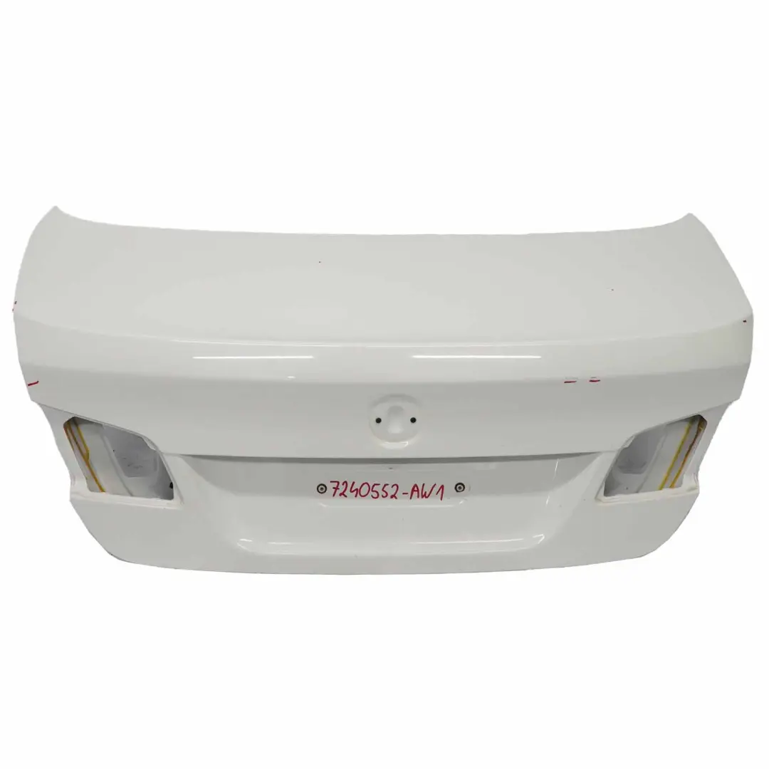Trunk Boot Lid Tailgate Panel Alpinweiss Alpine White 3 - 300 to BMW F10 with Part number 7240552 BMW F10 Trunk Boot Lid Tailgate Panel Alpinweiss Alpine White 3 - 300 - SKU 7240552-AW1 - Part number 7240552