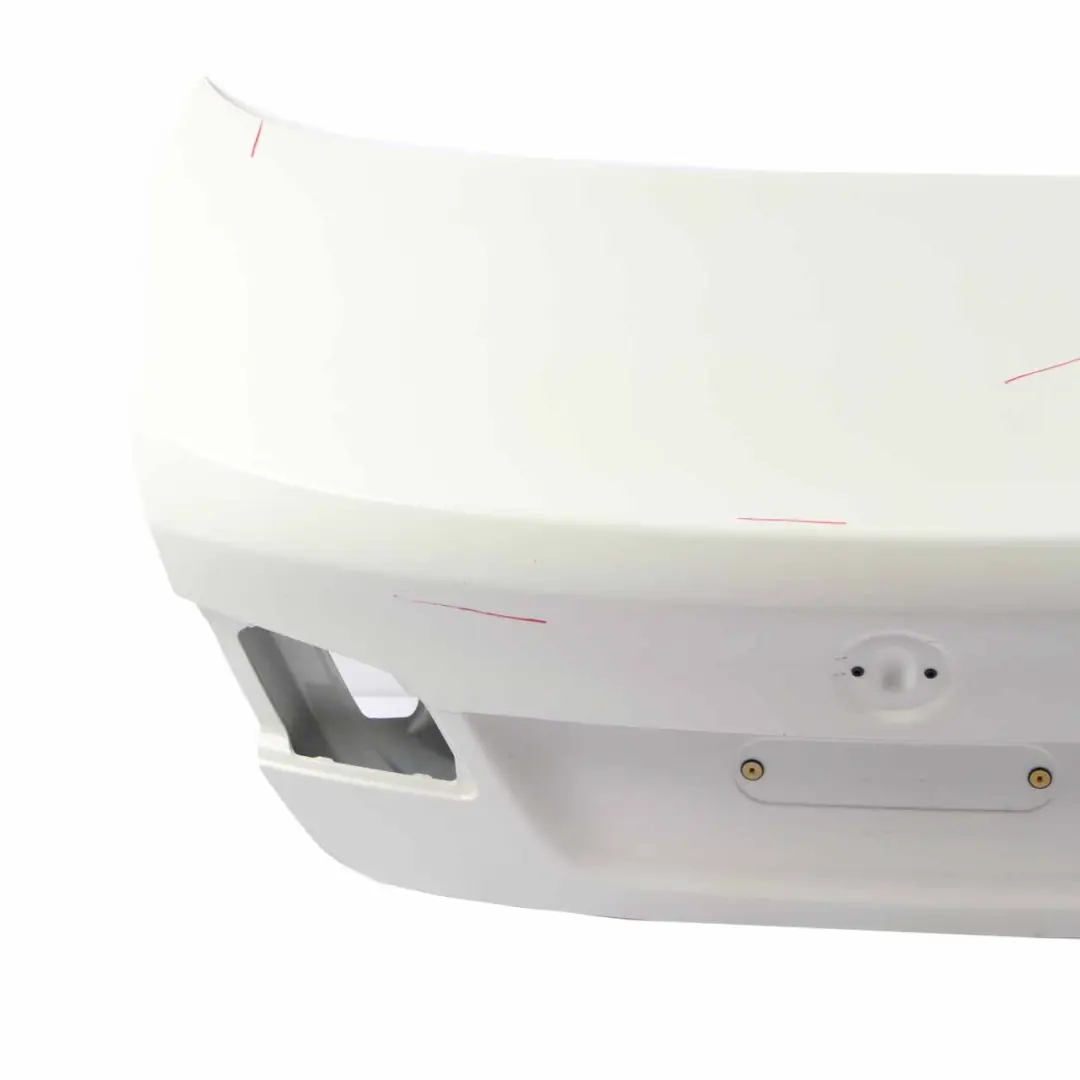 Trunk Boot Lid Tailgate Panel Alpinweiss Alpine White 3 - 300 to BMW F10 with Part number 7240552 BMW F10 Trunk Boot Lid Tailgate Panel Alpinweiss Alpine White 3 - 300 - SKU 7240552-AW - Part number 7240552