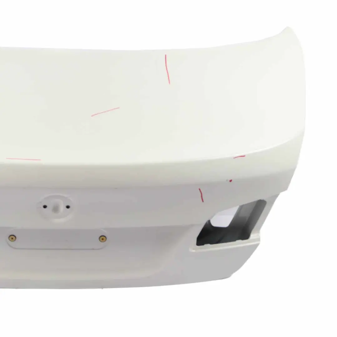 Trunk Boot Lid Tailgate Panel Alpinweiss Alpine White 3 - 300 to BMW F10 with Part number 7240552 BMW F10 Trunk Boot Lid Tailgate Panel Alpinweiss Alpine White 3 - 300 - SKU 7240552-AW - Part number 7240552