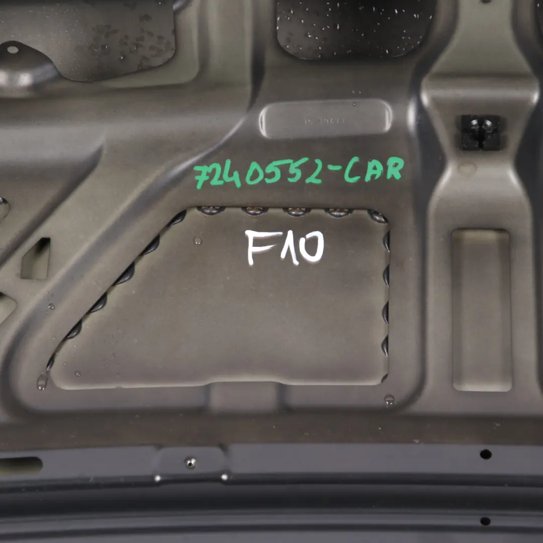 Trunk Boot Lid Tailgate Panel Carbonschwarz Carbon Black Metallic - 416 to BMW F10 with Part number 7240552 BMW F10 Trunk Boot Lid Tailgate Panel Carbonschwarz Carbon Black Metallic - 416 - SKU 7240552-CAR - Part number 7240552