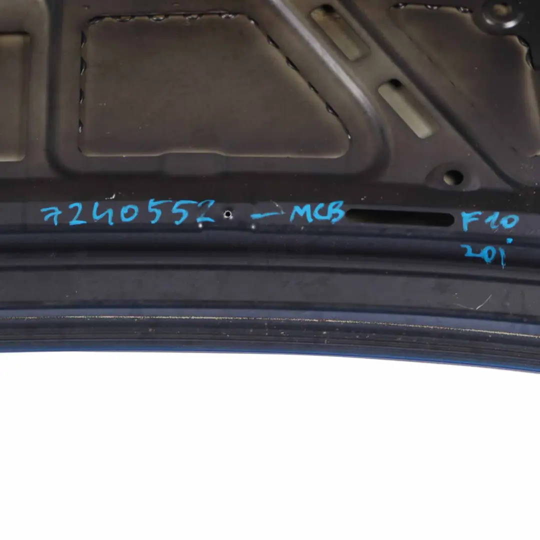 Trunk Boot Lid Tailgate Panel Monte Carlo Blue Metallic - B05 to BMW F10 with Part number 7240552 BMW F10 Trunk Boot Lid Tailgate Panel Monte Carlo Blue Metallic - B05 - SKU 7240552-MCB - Part number 7240552