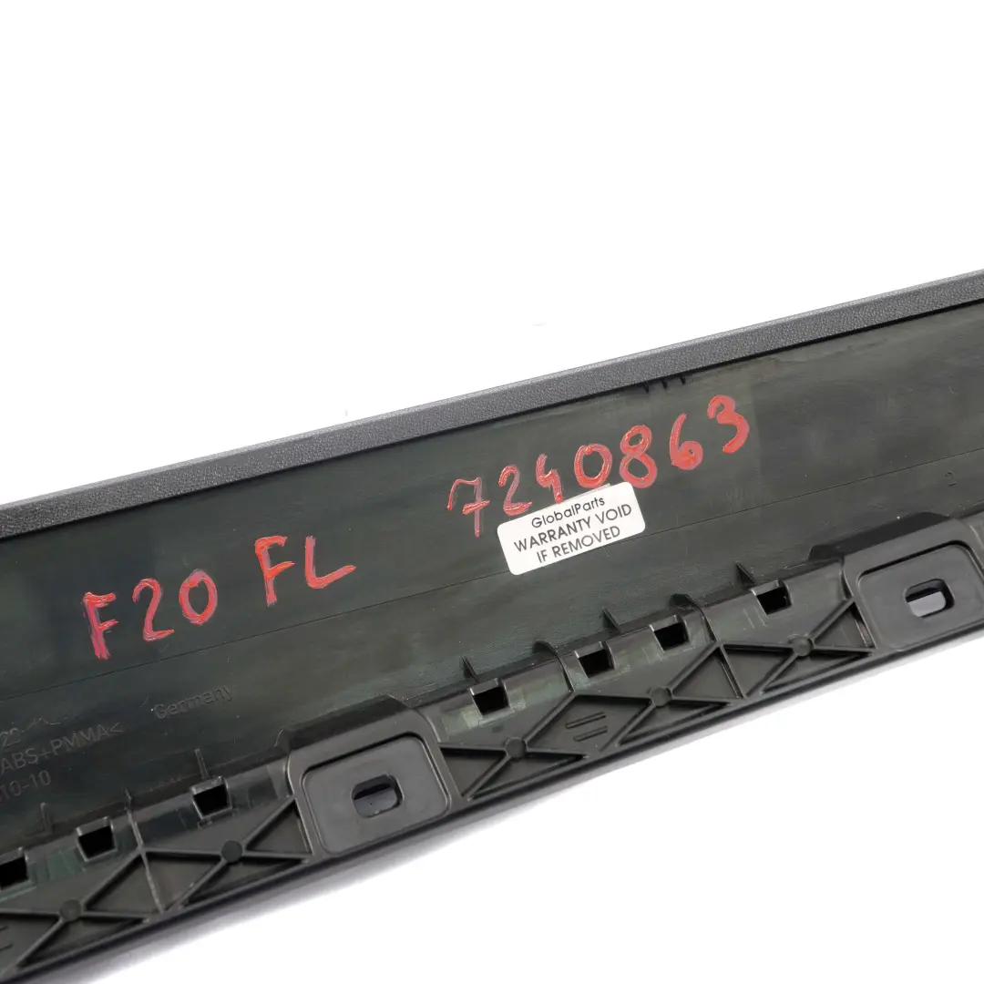 BMW F20 Colonne de recouvrement de la porte B avant gauche Noir - SKU 7240863 - Numéro de pièce 7240863