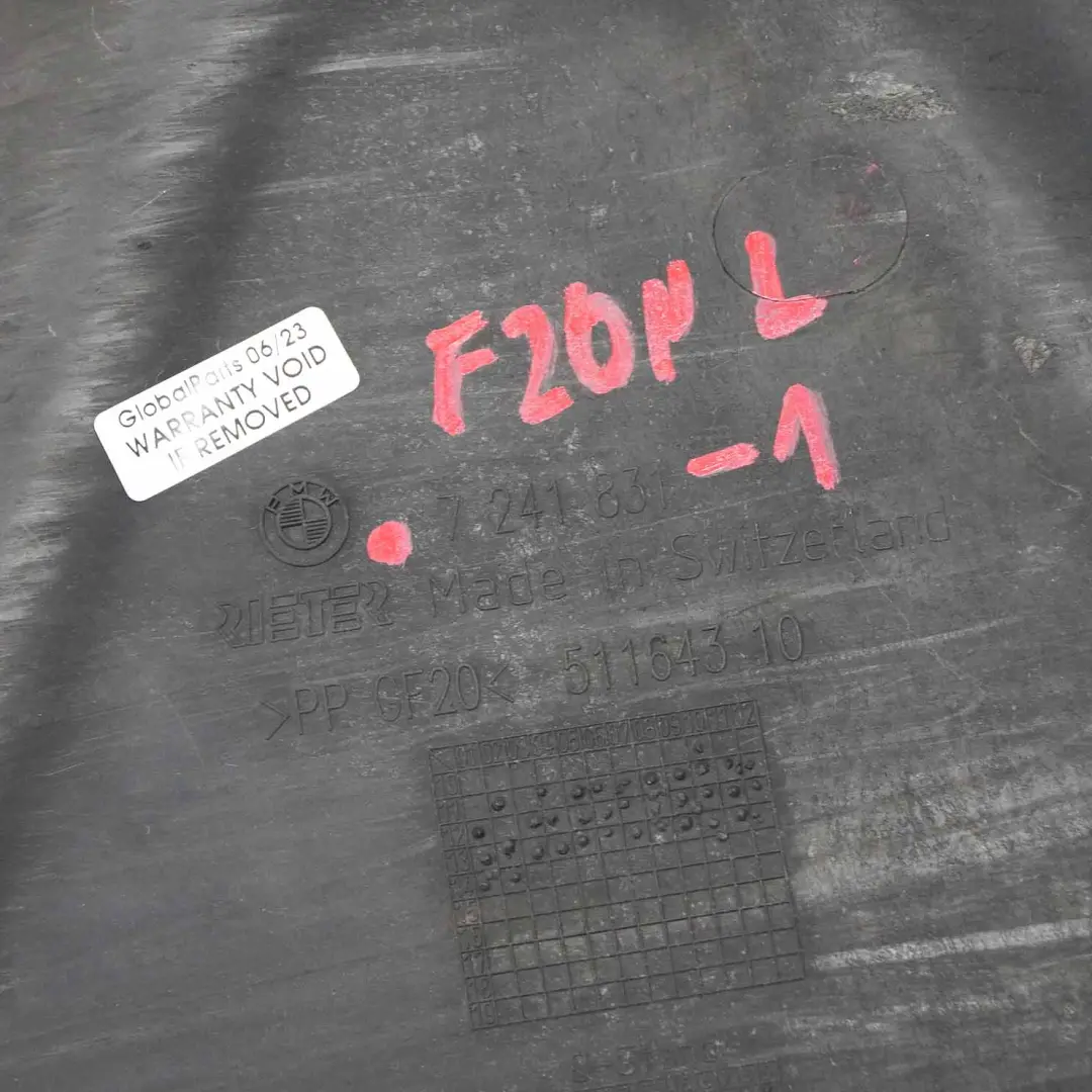 Unterbodenverkleidung Seitlich Links für BMW F20 LCI F22 F30 mit Teilenummer 7241831 BMW F20 LCI F22 F30 Unterbodenverkleidung Seitlich Links - SKU 7241831-1 - Teilenummer 7241831