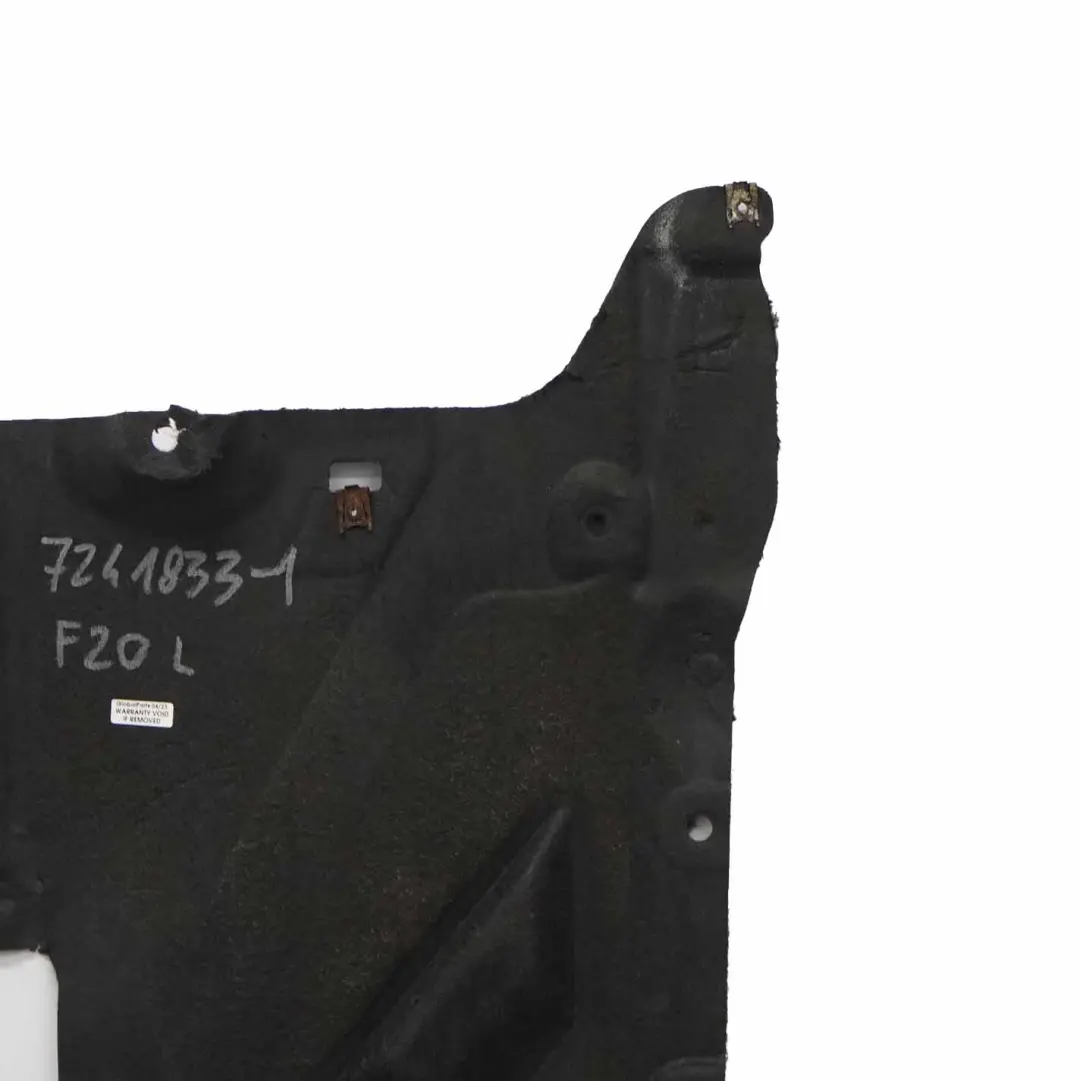 Lado Izquierdo Protector De bajos Panel para BMW F20 F30 F32 con número de pieza 7241833 BMW F20 F30 F32 Lado Izquierdo Protector De bajos Panel - SKU 7241833-1 - Número de pieza 7241833