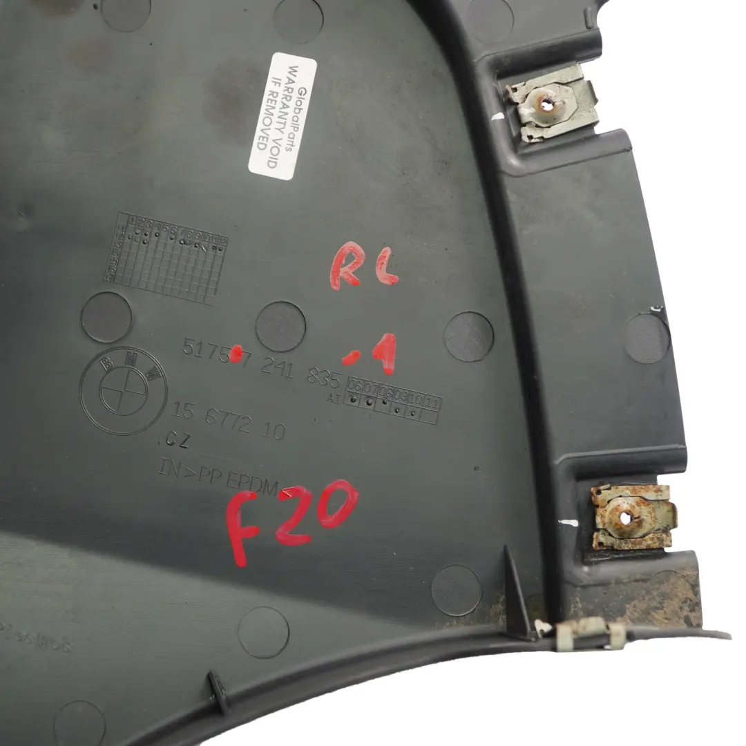 Panneau de protection sous le plancher arrière gauche pour BMW F20 à propos du numéro de pièce 7241835 BMW F20 Panneau de protection sous le plancher arrière gauche - SKU 7241835-1 - Numéro de pièce 7241835