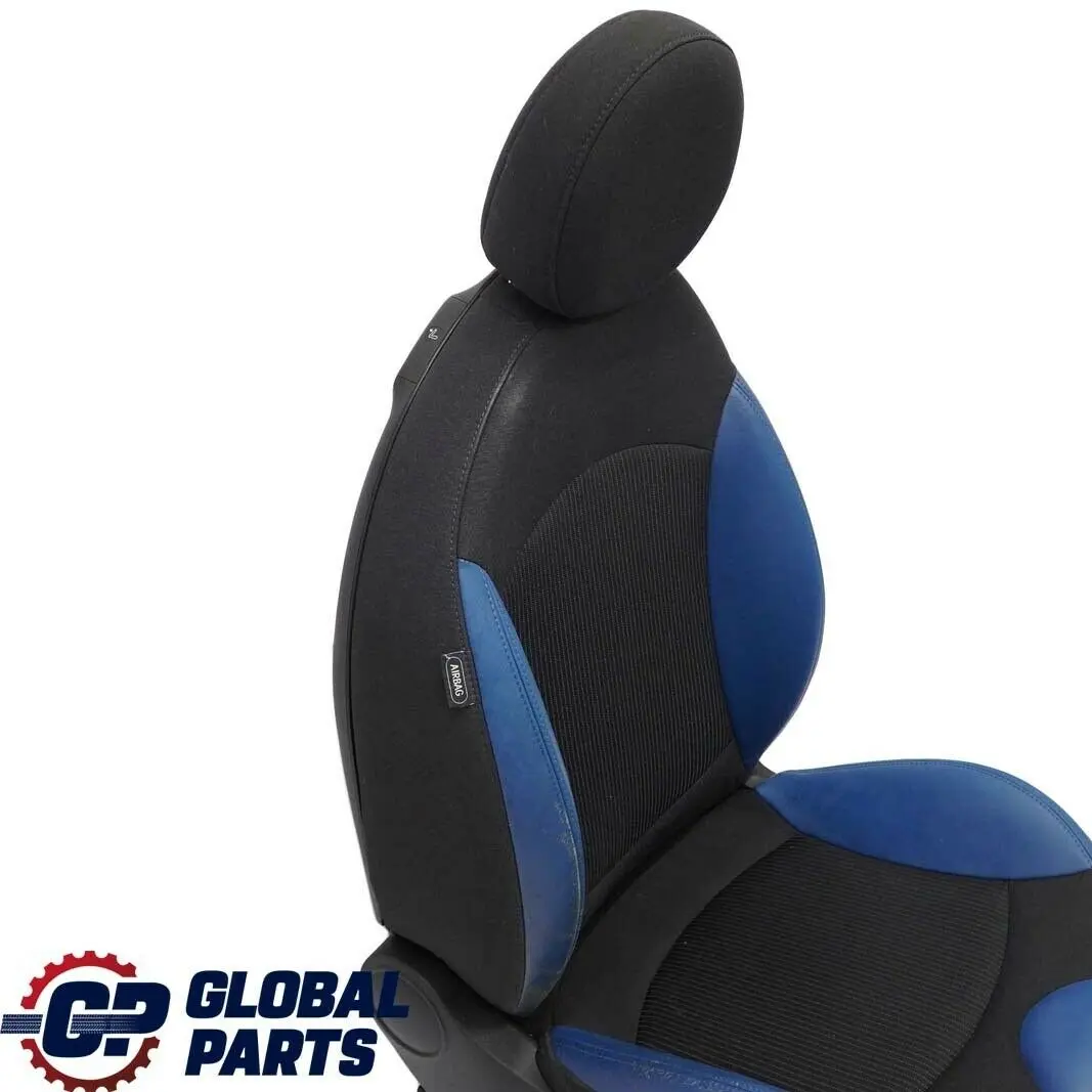 Mini Cooper One R56 R57 Sport Cloth Leather Black Blue Front Right Seat O/S - SKU 7242358-2 - Part number 7242358
