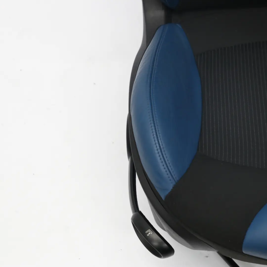 Front Seat Mini Cooper One R56 R57 Sport Right O/S Cloth Leather Black Blue to with Part number 7242358 Front Seat Mini Cooper One R56 R57 Sport Right O/S Cloth Leather Black Blue - SKU 7242358 - Part number 7242358
