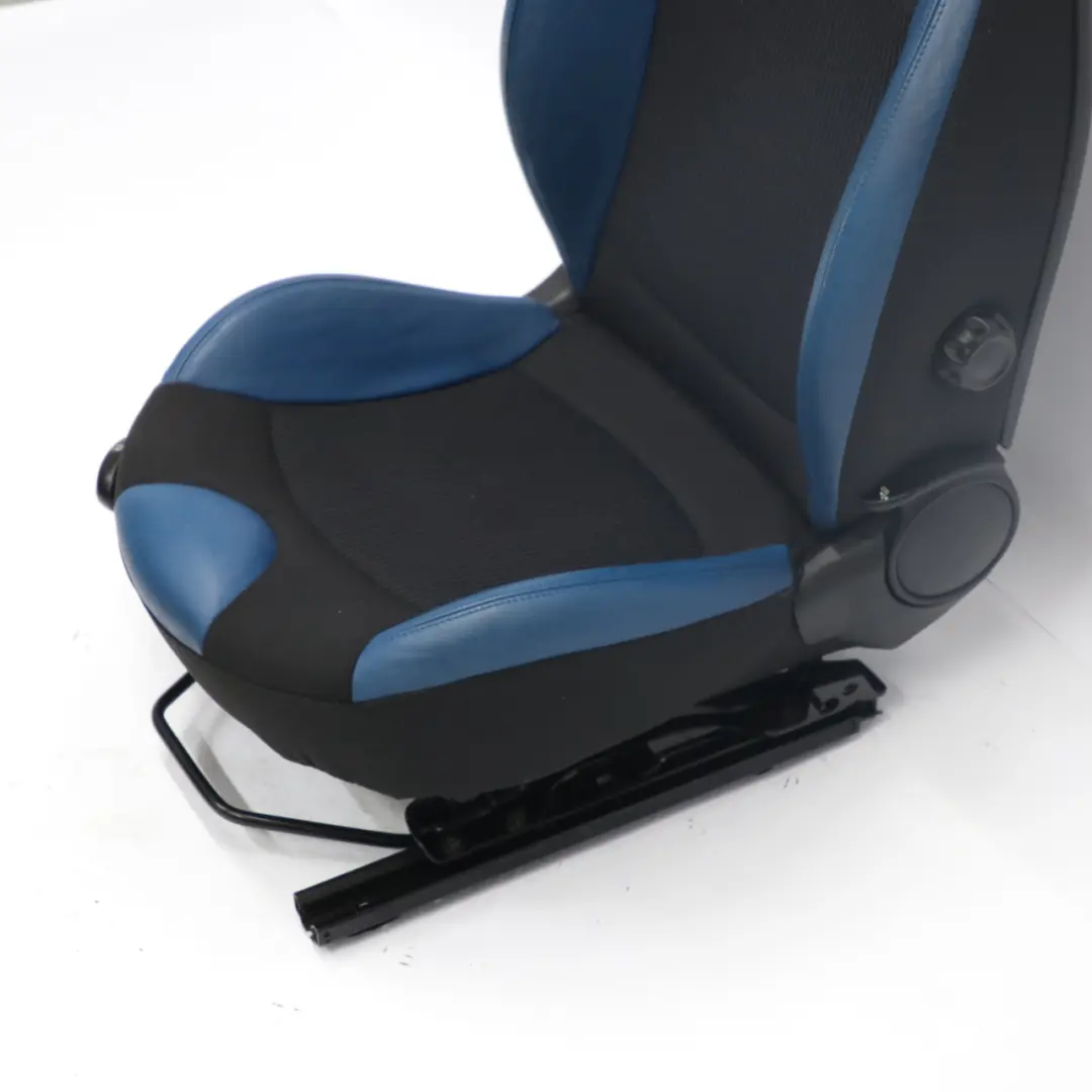 Front Seat Mini Cooper One R56 R57 Sport Right O/S Cloth Leather Black Blue to with Part number 7242358 Front Seat Mini Cooper One R56 R57 Sport Right O/S Cloth Leather Black Blue - SKU 7242358 - Part number 7242358