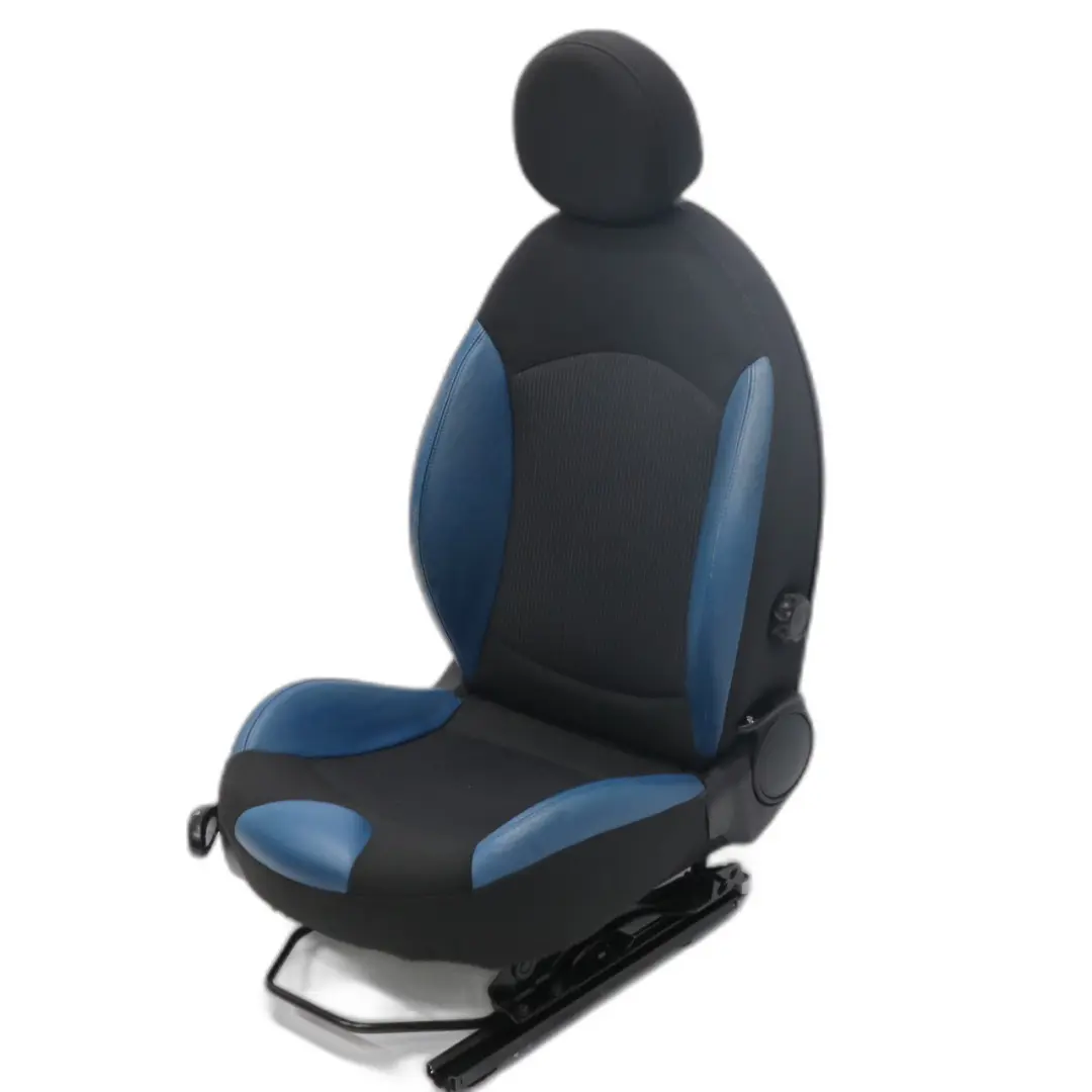 Sedile Anteriore Mini Cooper One R56 R57 Sport Destro Panno Pelle Nero Blu per con numero di parte 7242358 Sedile Anteriore Mini Cooper One R56 R57 Sport Destro Panno Pelle Nero Blu - SKU 7242358 - Numero di parte 7242358