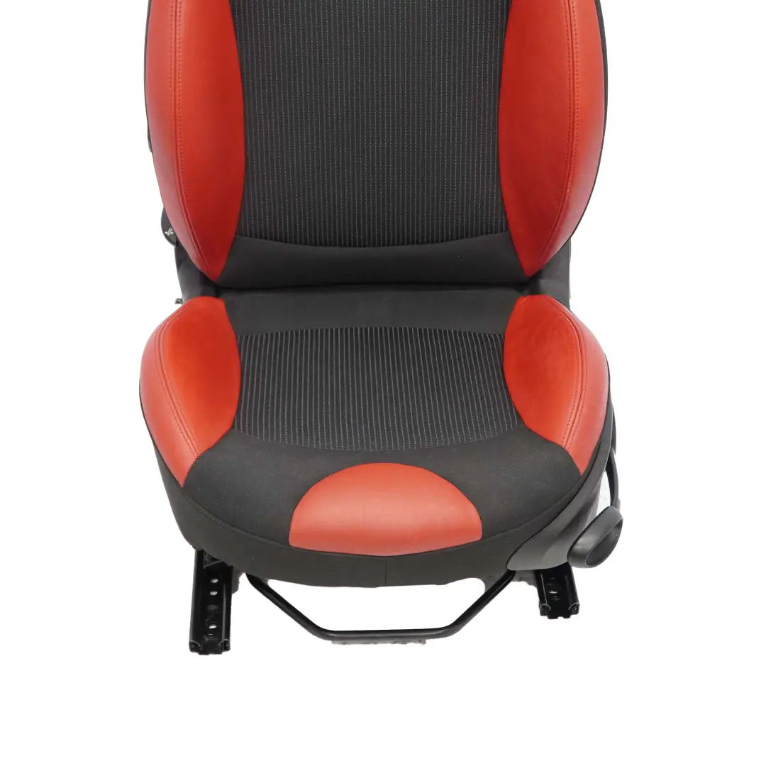 Mini Cooper One R55 R56 Sport Cloth Fabric / Red Leather Front Left N/S Seat - SKU 7242359-1 - Part number 7242359
