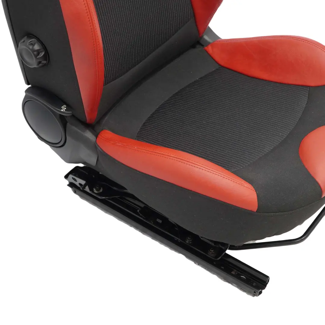 Mini Cooper One R55 R56 Siege avant gauche en tissu sport / cuir rouge - SKU 7242359-1 - Numéro de pièce 7242359